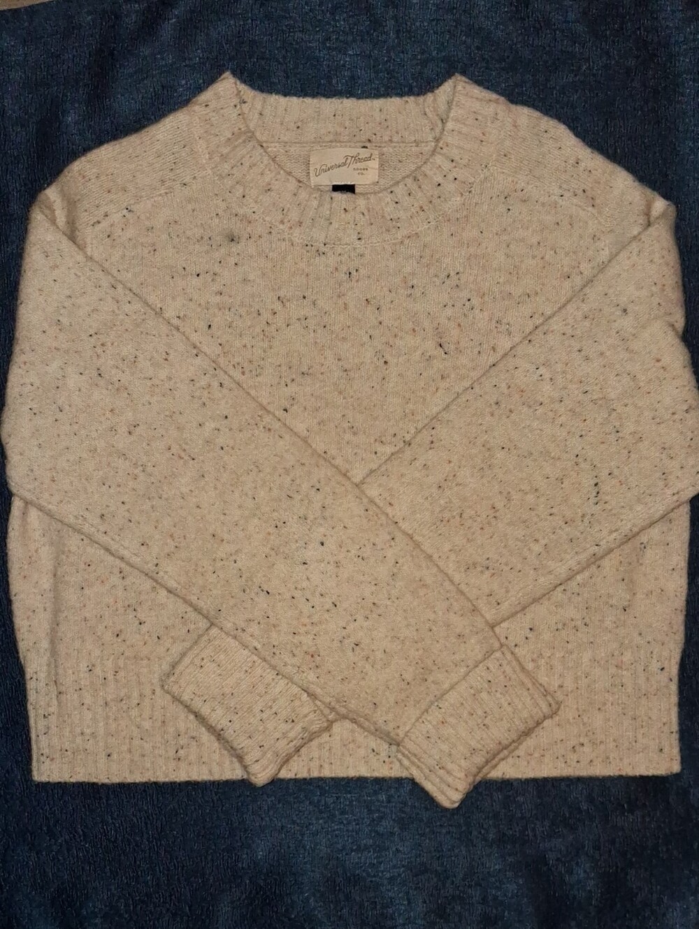 Universal Thread Cream Flecked Crewneck Sweater - Women's
